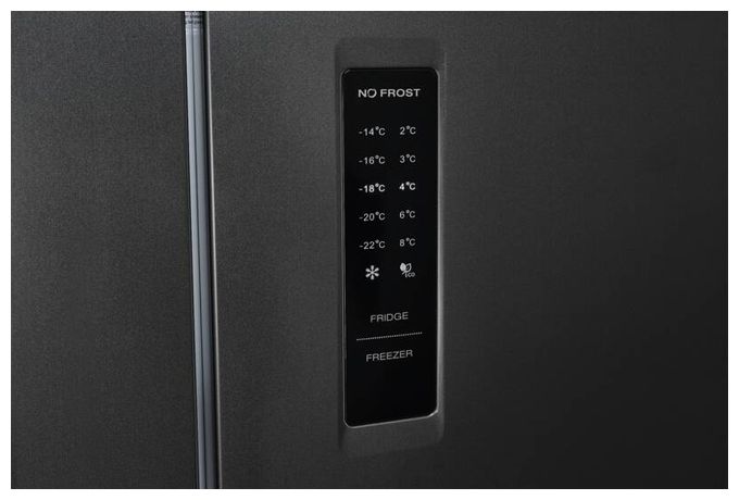 Side-by-Side Kühl-/ Gefrierkombination 237 l / 135 l 210 kWh NoFrost 1800 mm x 790 mm  MD365-125-040D (Anthrazit) 