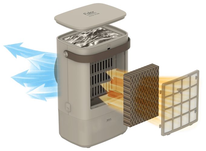 100 m³/h Tragbarer Verdunstungsluftkühler 32 dB Prestige TC400 