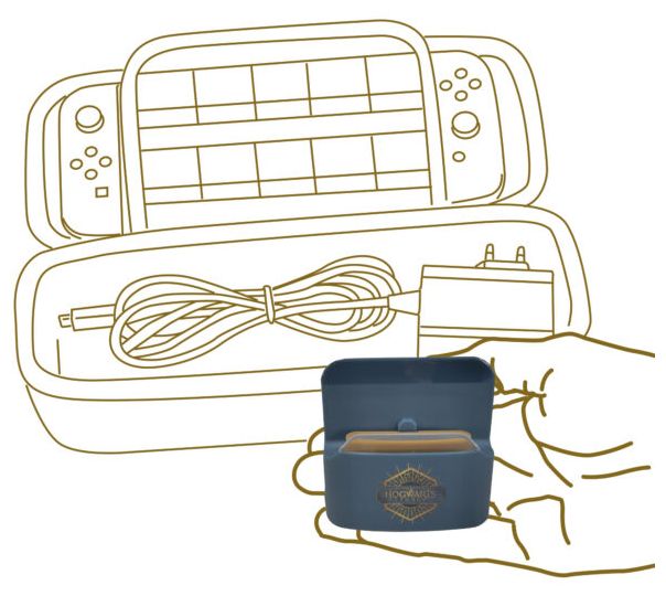 Nintendo Switch  Play & Charge Dock Hogwarts Legacy (Blau, Gelb) 