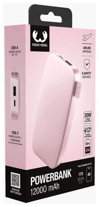 12000 mAh Powerbank USB Typ-C  2PB12100PP (Pink) 