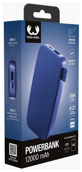 12000 mAh Powerbank USB Typ-C  2PB12100TB (Blau) 