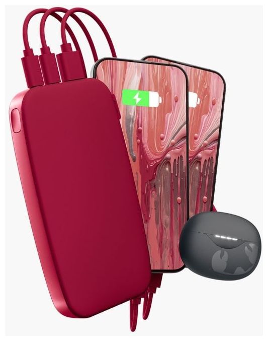 18000 mAh Powerbank USB Typ-C  2PB18100BR (Beere, Rot) 