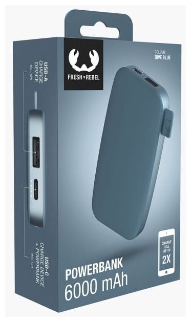 6000 mAh Powerbank USB Typ-C  2PB6100DV (Blau) 