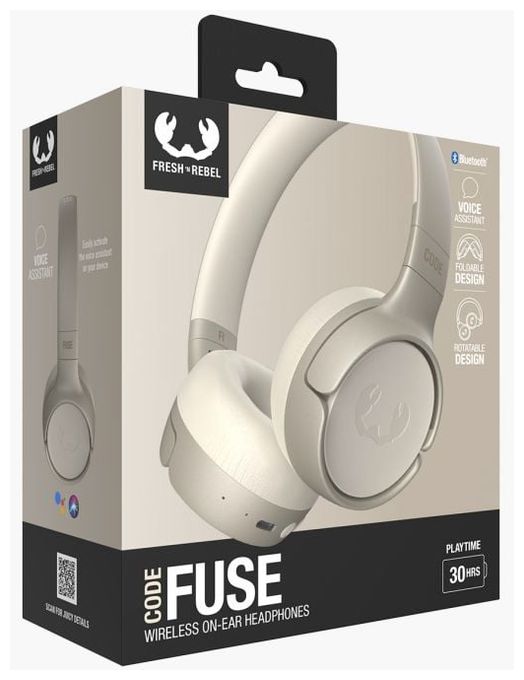 Ohraufliegender Bluetooth Kopfhörer kabellos 30 h Laufzeit USB Typ-C  Code Fuse (Sand) 