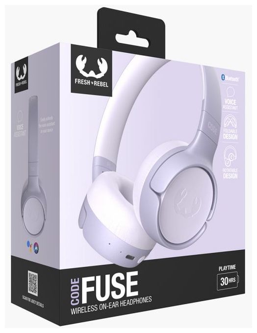 Ohraufliegender Bluetooth Kopfhörer kabellos 30 h Laufzeit USB Typ-C  Code Fuse (Lila) 