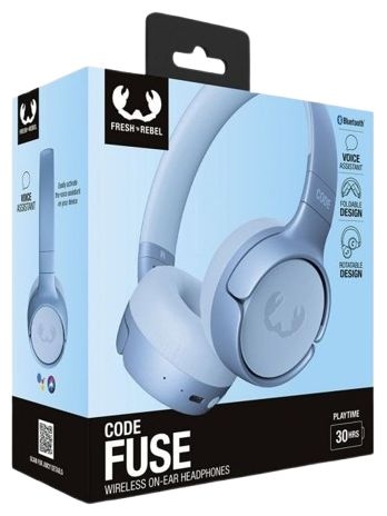 Ohraufliegender Bluetooth Kopfhörer kabellos 30 h Laufzeit USB Typ-C  Code Fuse (Blau) 