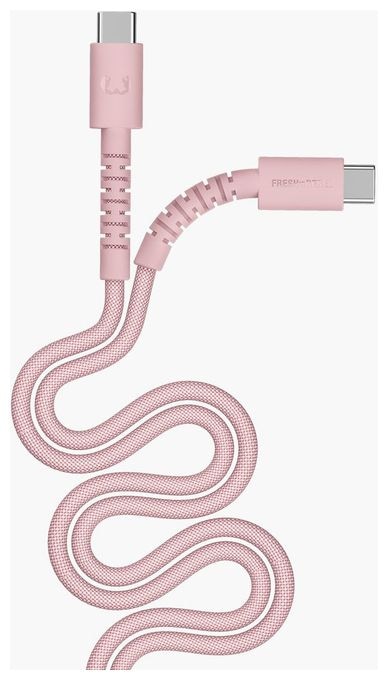 Stecker Rundkabel USB C auf USB C bis 100 W 2 m  FlexWave (Pink) 