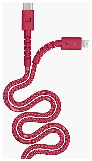 Stecker Rundkabel Lightning auf USB C 2 m  FlexWave (Rot) 