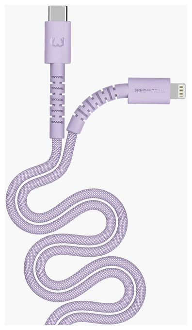 Stecker Rundkabel Lightning auf USB C bis 30 W 2 m  FlexWave (Violett) 