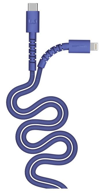 Stecker Rundkabel Lightning auf USB C 2 m  FlexWave (Blau) 