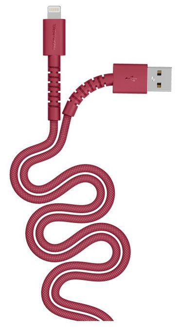 Stecker Rundkabel Lightning auf USB A 2 m  FlexWave (Rot) 
