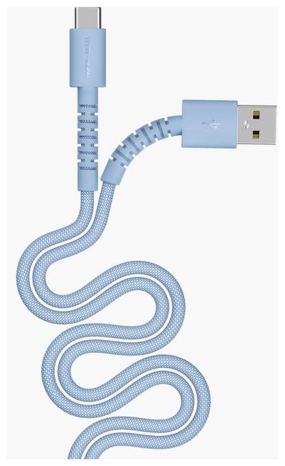 Stecker Rundkabel USB A auf USB C bis 18 W 2 m  FlexWave (Blau) 