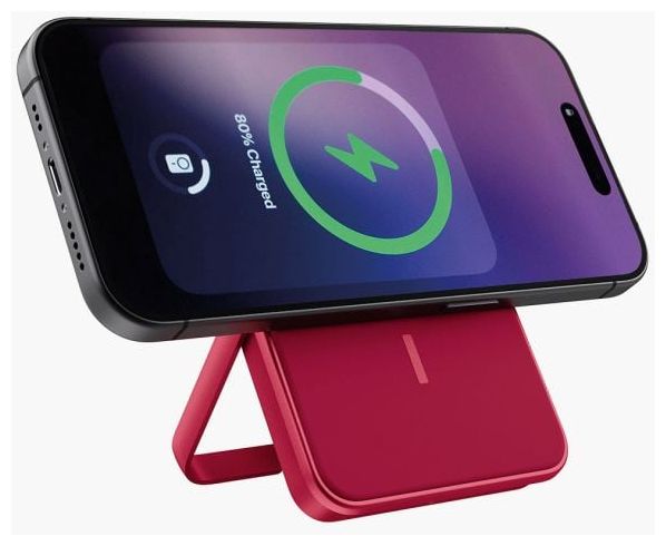 5000 mAh Powerbank USB Typ-C Kabelloses Laden  Wireless Magnetic (Rot) 