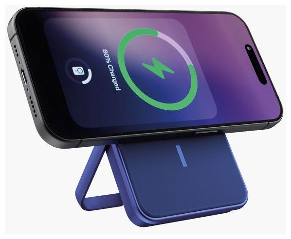 5000 mAh Powerbank USB Typ-C Kabelloses Laden  Wireless Magnetic (Blau) 