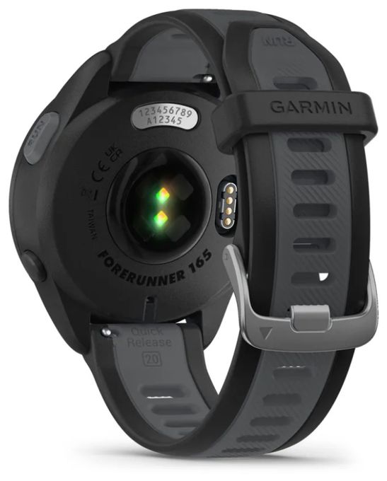 Digital 43 mm Smartwatch Rund  Forerunner 165 (Schwarz) 