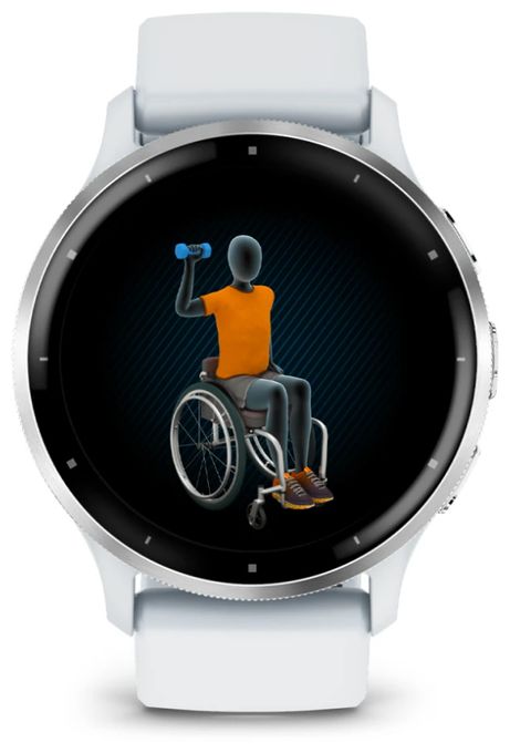 Digital 45 mm Smartwatch Rund  Venu 3 (Silber, Weiß) 