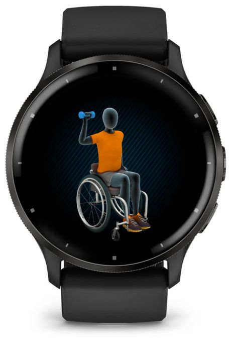 Digital 45 mm Smartwatch Rund  Venu 3 (Schwarz) 