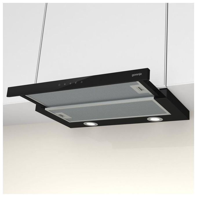 Abluft/Umluft Dunstabzugshaube/Esse Einbau 60 cm (Schwarz) TH64E4BG 