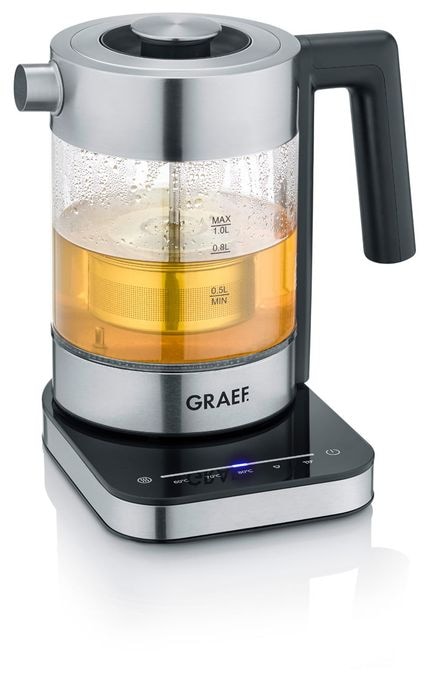 1,0 l Wasserkocher 2000 W (Schwarz, Edelstahl, Transparent) WK350 