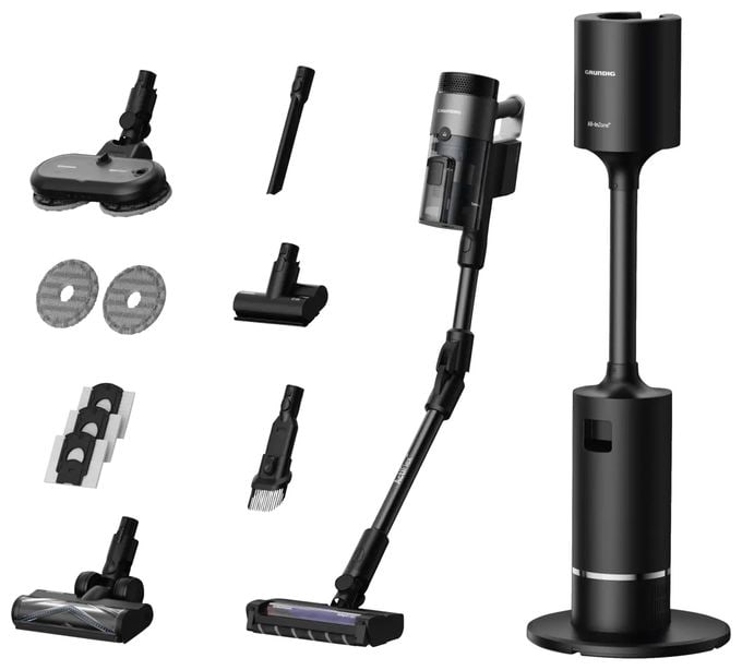 Handstaubsauger Beutellos bis 60 min Laufzeit 25,2 V EPA  VCP9431 Pro (Schwarz, Silber) 