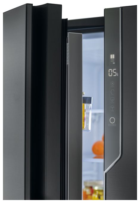 Side-by-Side Kühl-/ Gefrierkombination 484 l / 266 l 386 kWh NoFrost 1900 mm x 1005 mm  HB26FSNAAA (Schwarz) 