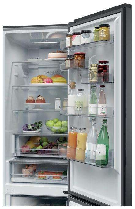 289 l / 120 l Kühl-Gefrierkombi freistehend NoFrost 114 kWh Jahr  HDPR1620ANPK (Edelstahl) 
