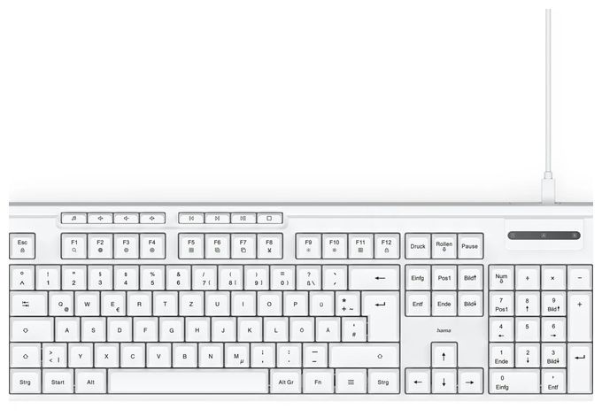 Heimbüro Tastatur USB  173053 CK-200 (Weiß) 