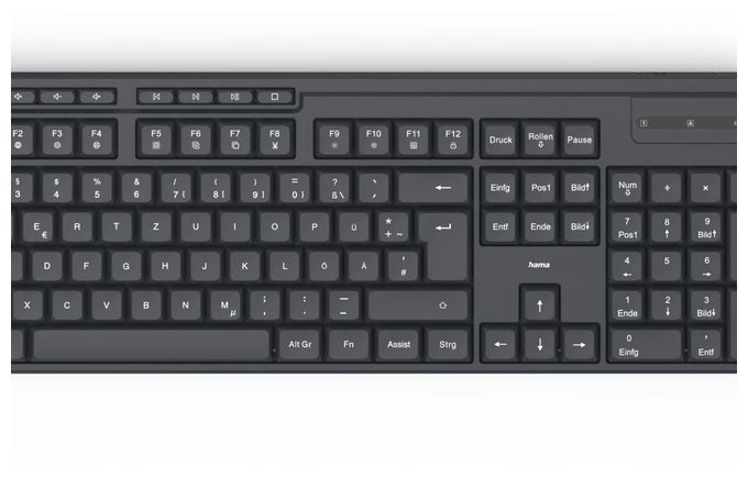 Heimbüro Tastatur RF Wireless 2.4 GHz  173056 WKM-200 (Schwarz) 