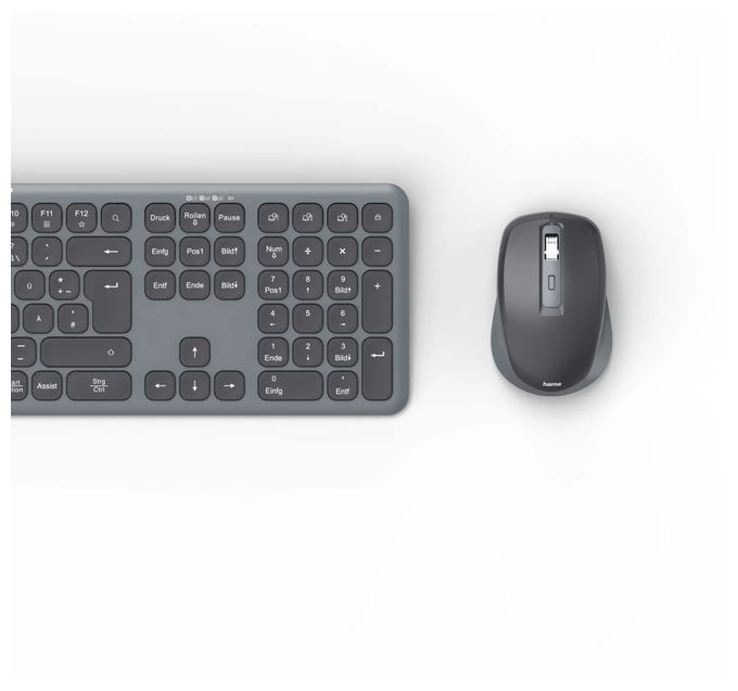 Heimbüro Tastatur RF Wireless + Bluetooth 2.4 GHz  173065 WKM-550 (Schwarz) 