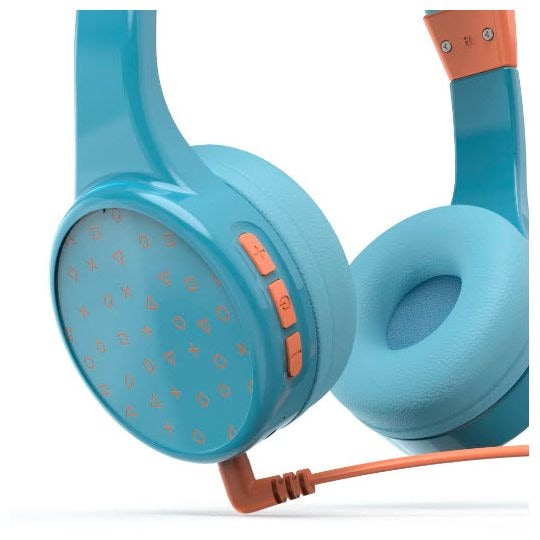Ohraufliegender Bluetooth Kopfhörer kabellos 48 h Laufzeit USB Typ-C  184182 Teens Guard II (Blau, Orange) 