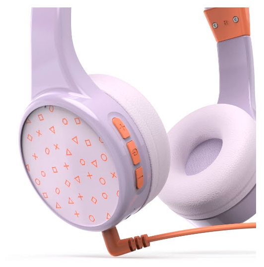 Ohraufliegender Bluetooth Kopfhörer kabellos 48 h Laufzeit USB Typ-C  184183 Teens Guard II (Orange, Violett) 