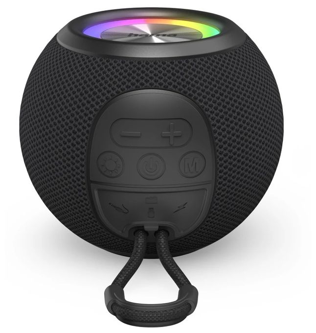 5 W Bluetooth Lautsprecher Laufzeit bis 10 h  188237 Ball Shape (Schwarz) 
