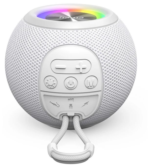 5 W Bluetooth Lautsprecher Laufzeit bis 10 h  188238 Ball Shape (Weiß) 
