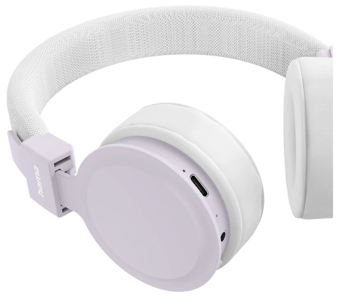 Ohraufliegender Bluetooth Kopfhörer kabellos 15 h Laufzeit USB Typ-C  221766 Freedom Lit III (Lila, Weiß) 