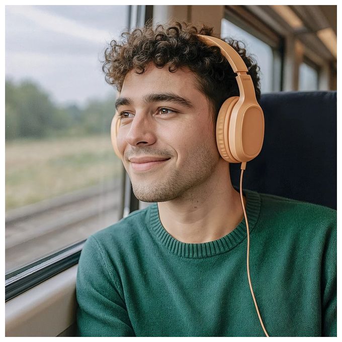 Ohraufliegender Kopfhörer Kabelgebunden USB Typ-C  221817 Fun C (Orange) 