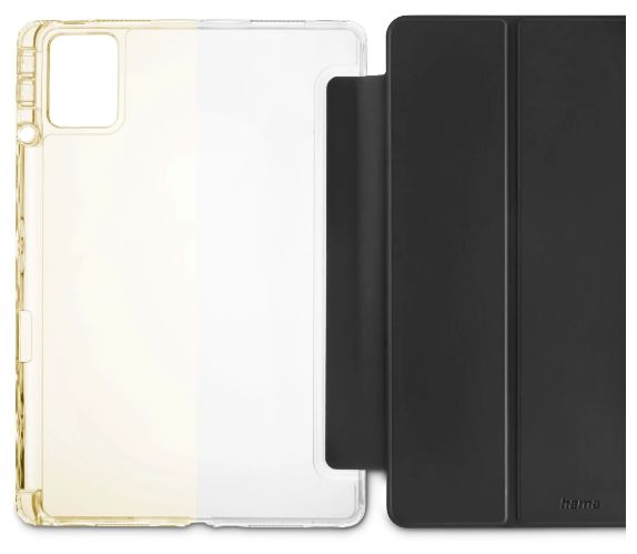 Folio aus Kunststoff für Lenovo Tab M11 bis 27,9 cm (11") Schmutzabweisend, Kratzresistent mit Magnetverschluss (Schwarz, Transparent) 222082 Flex Clear 