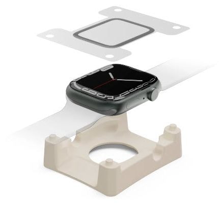 Klare Bildschirmschutzfolie Kunststoff 4H für  Apple Watch 7 / 8 / 9, 41 mm Schlagfest, Schlagfest, Kratzresistent, Schockresistent 222770 Super Hybrid 