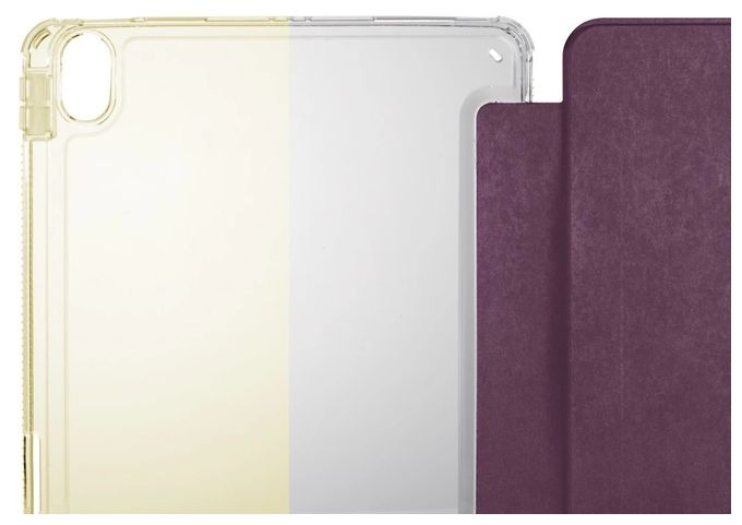 Folio aus Mikrofaser, Samt für Apple iPad Pro 13" (2024) bis 33 cm (13") Kratzresistent, Schockresistent mit Magnetverschluss (Rot, Transparent) 227025 Extreme Protect 