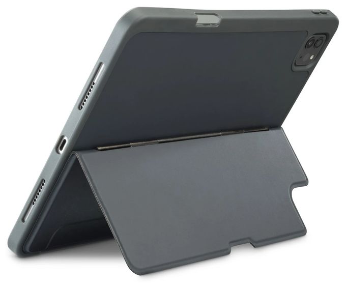 Folio aus Kunststoff für Apple iPad Pro 11" (2024) bis 27,9 cm (11") Schmutzabweisend, Staubresistent, Kratzresistent mit Magnetverschluss (Grau) 227048 Stand Folio 