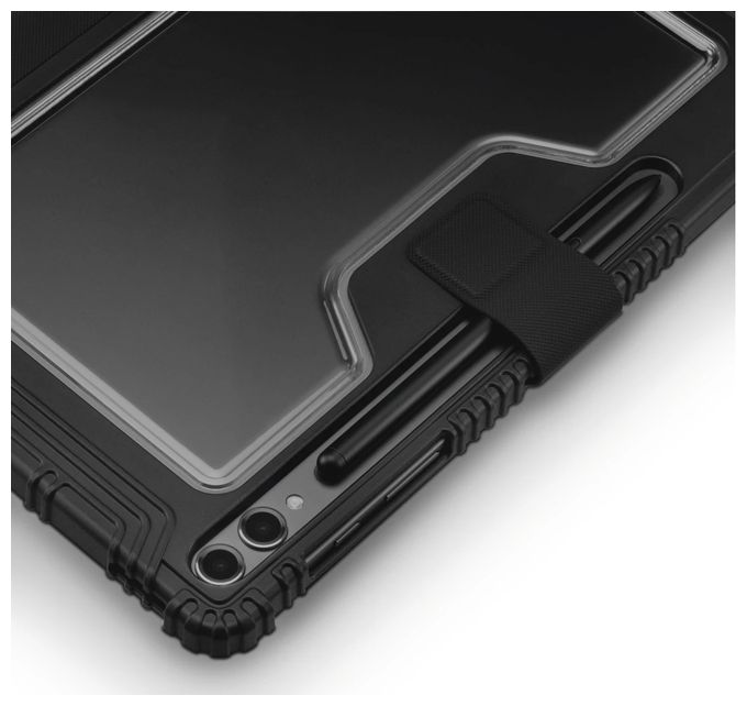 Folio aus Kunststoff für Samsung Galaxy Tab S11 11" bis 27,9 cm (11") Stoßfest, Schmutzabweisend, Staubresistent, Schlagfest, Kratzresistent, Schockresistent mit Magnetverschluss (Schwarz) 231029 Protection 
