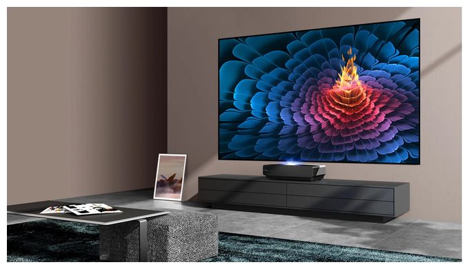  100L5F-D12 4K Laser TV inkl. Soft Daylight Screen 2,54 m (100 Zoll) (Schwarz) 