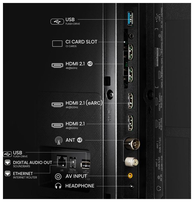 OLED 139,7 cm (55 Zoll) Fernseher 4K Ultra HD VESA 300 x 200 mm  55A85N (Schwarz, Grau) 