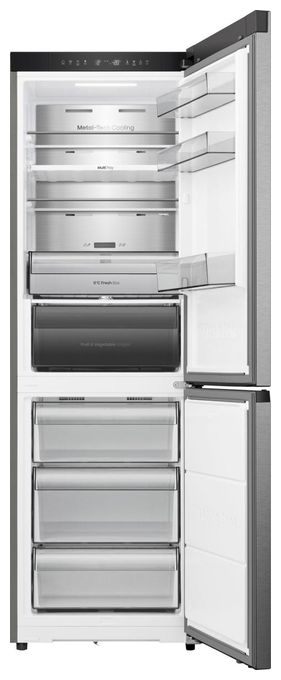 190 l / 115 l Kühl-Gefrierkombi freistehend NoFrost 165 kWh Jahr  RB3K330SAIC (Grau, Edelstahl) 