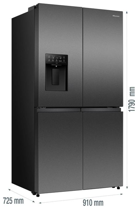 Side-by-Side Kühl-/ Gefrierkombination 390 l / 121 l 276 kWh NoFrost 1790 mm x 910 mm  RQ5P640SYKD (Schwarz) 