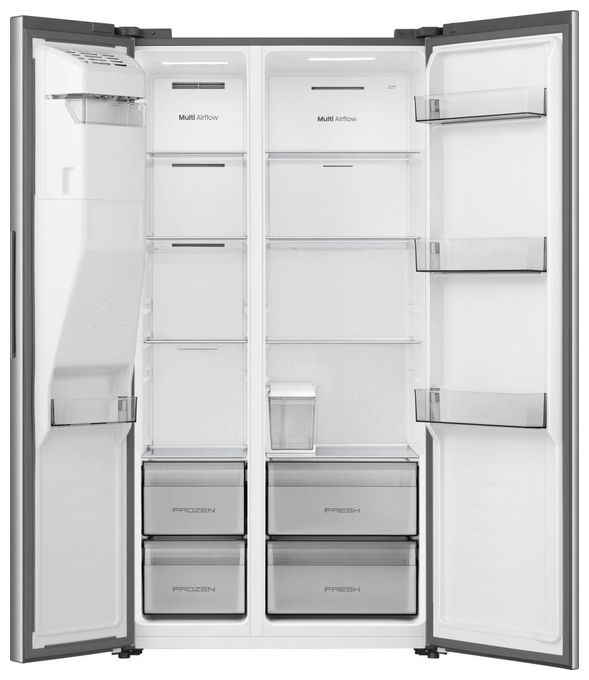 Side-by-Side Kühl-/ Gefrierkombination 347 l / 181 l 312 kWh NoFrost 1786 mm x 911 mm  RS5P528STIE (Grau, Edelstahl) 