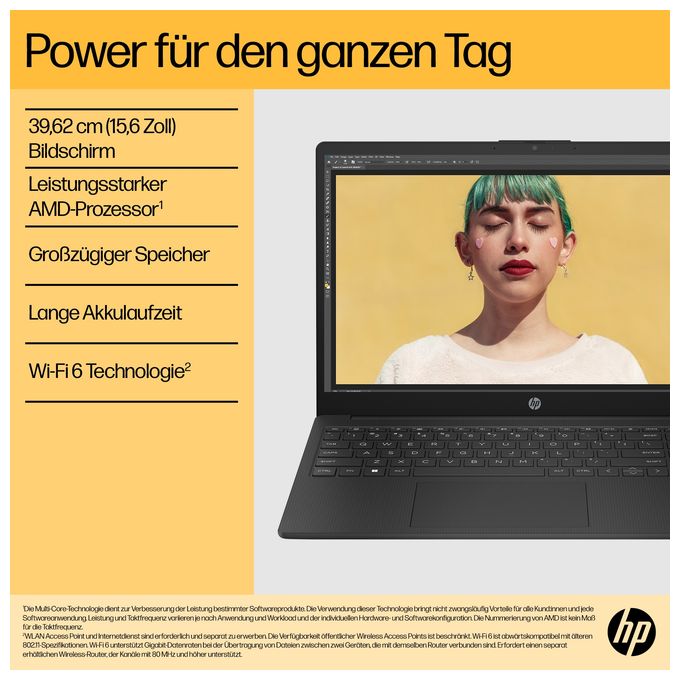 Full HD Notebook 39,6 cm (15.6 Zoll) 1920 x 1080 Pixel 1 TB SSD Windows 11 Home AMD Ryzen 7 max. 4,5 GHz  15-fc0678ng (Silber) 
