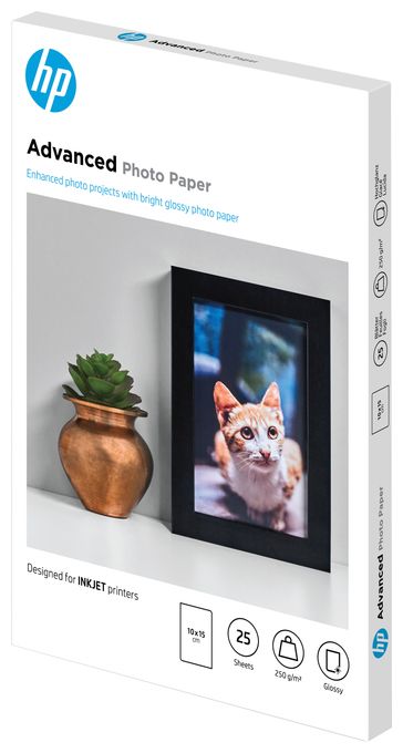 Advanced Fotopapier glänzend, 250 g/m2, 10 x 15 cm (101 x 152 mm), 25 Blatt 