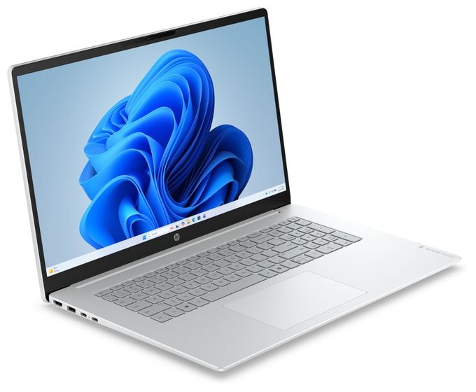 Full HD Notebook 43,9 cm (17.3 Zoll) 1920 x 1080 Pixel 512 GB SSD Windows 11 Home AMD Ryzen 5 max. 4,3 GHz  OmniBook 3 17-dp0655ng (Grau, Silber) 
