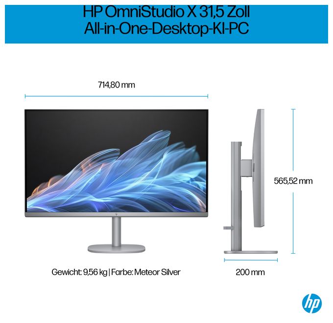 All-in-One-PC 80 cm (31.5 Zoll) Intel Core Ultra 7 32 GB Ram 1 TB SSD Windows 11 Home intern OmniStudio X 32-c0670ng 