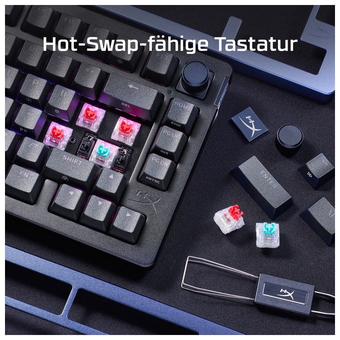 RGB-LED Gaming Tastatur USB  HyperX Alloy Rise 75 Gaming (Schwarz) 